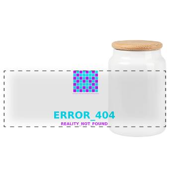 Error 404 Reality Lost - Panoramic Cookie Jar with Wooden Lid - white - Front