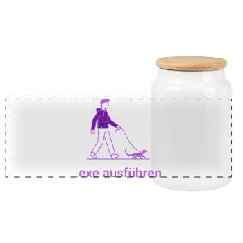.exe ausführen ADMIN Lila - Panorama Keksdose mit Holzdeckel - Weiß - Vorne