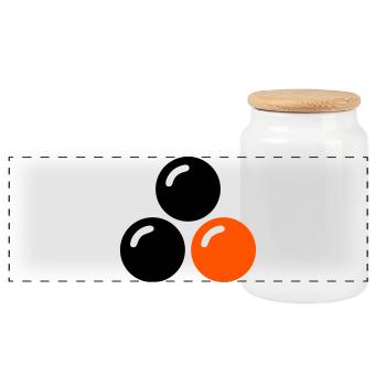Balles de tennis de table Club de tennis de table Ping pong - Boîte à biscuits avec couvercle en bois - blanc - Devant