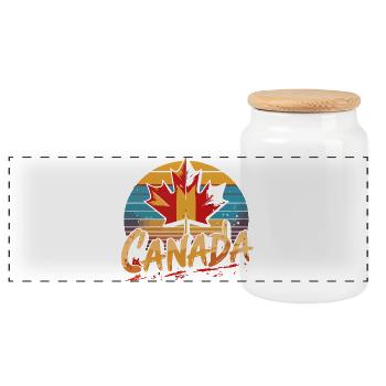 Canada Pride Rainbow Maple - Panorama Keksdose mit Holzdeckel - Weiß - Vorne