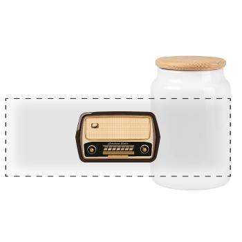 Constant Static - Panorama Keksdose mit Holzdeckel - Weiß - Vorne