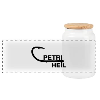 petri_heil - Panorama Keksdose mit Holzdeckel - Weiß - Vorne