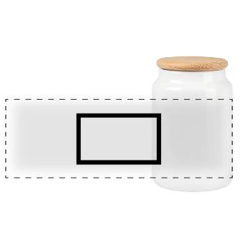 cadre pour image_2_2 - Boîte à biscuits avec couvercle en bois - blanc - Devant