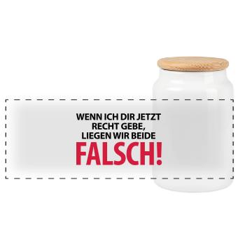 If I agree with you, we are both wrong! - Panoramic Cookie Jar with Wooden Lid - white - Front