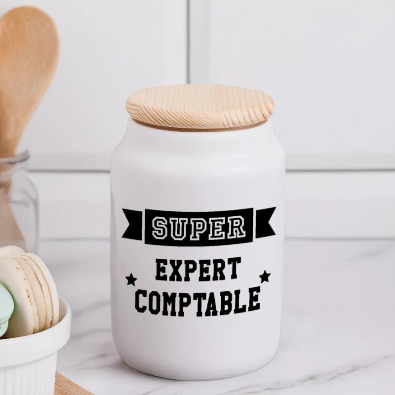 Expert Comptable / Comptabilité / Comptable / Boîte à biscuits avec couvercle en bois