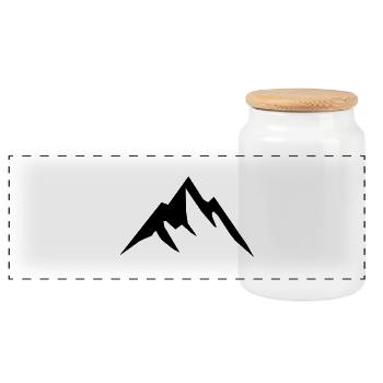 mountain design - Panorama Keksdose mit Holzdeckel - Weiß - Vorne