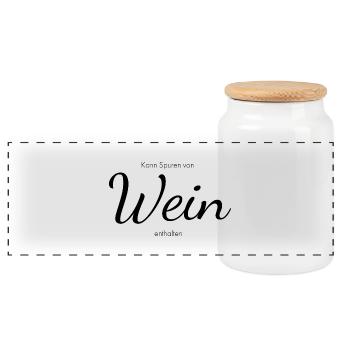 Wein Spuren - Panorama Keksdose mit Holzdeckel - Weiß - Vorne