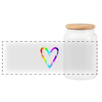 FÊTE DES MÈRES. BONNE FÊTE MAMAN. MAMAN. COEUR - Boîte à biscuits avec couvercle en bois - blanc - Devant