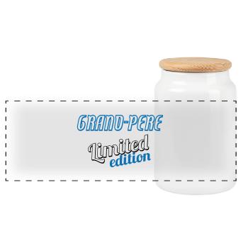 GRAND PERE LIMITED EDITION - Boîte à biscuits avec couvercle en bois - blanc - Devant