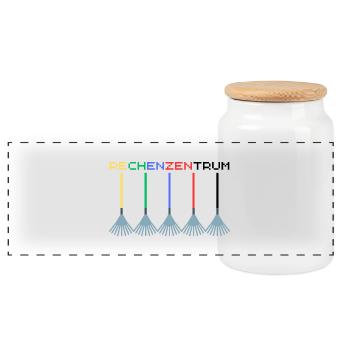 Rechenzentrum IT Admin Nerd Informatik - Panorama Keksdose mit Holzdeckel - Weiß - Vorne