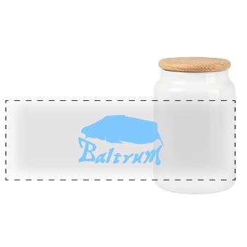 Baltrum Tattoo - Panoramic Cookie Jar with Wooden Lid - white - Front