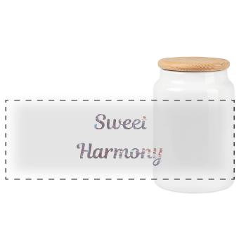 Sweet Harmony - Panoramic Cookie Jar with Wooden Lid - white - Front