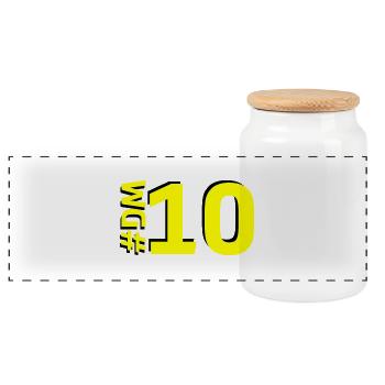 DM10 - Boîte à biscuits avec couvercle en bois - blanc - Devant