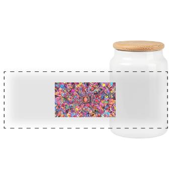 Bitcoin Bazooka - PopArt 4 - Boîte à biscuits avec couvercle en bois - blanc - Devant