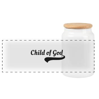 Enfant de Dieu - Boîte à biscuits avec couvercle en bois - blanc - Devant