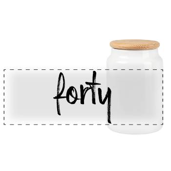 40 anniversaire forty cadeau nombre 40 numéro - Boîte à biscuits avec couvercle en bois - blanc - Devant