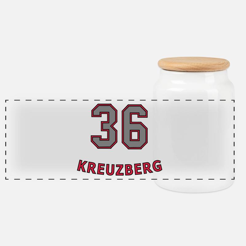 KREUZBERG 36 - Panorama Keksdose mit Holzdeckel - Weiß