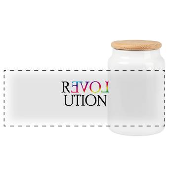 Révolution lesbienne Gay Pride CDD LGBT gay - Boîte à biscuits avec couvercle en bois - blanc - Devant