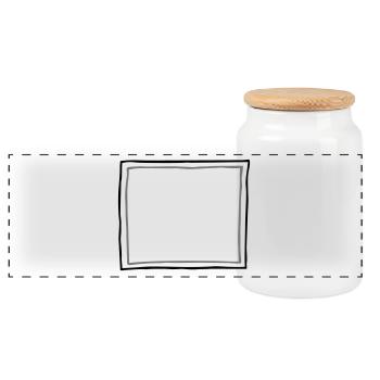 Frame for your spell - Panoramic Cookie Jar with Wooden Lid - white - Front