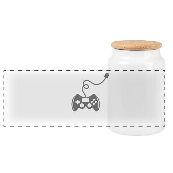 I'd Rather Be Gaming - Panorama Keksdose mit Holzdeckel - Weiß - Vorne