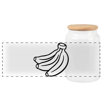 Lustiges Banana Shirt | Geek & Nerd Motiv - Panorama Keksdose mit Holzdeckel - Weiß - Vorne