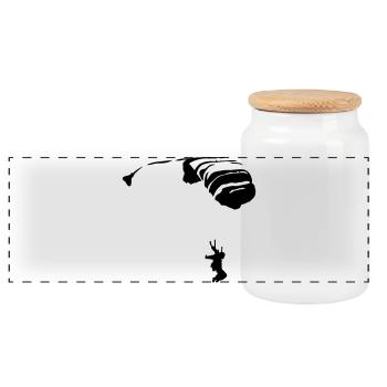 Parachute - Boîte à biscuits avec couvercle en bois - blanc - Devant