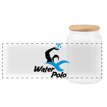 waterpolo - Panorama Keksdose mit Holzdeckel - Weiß - Vorne