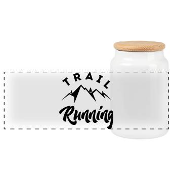 Trail Running - Panorama Keksdose mit Holzdeckel - Weiß - Vorne