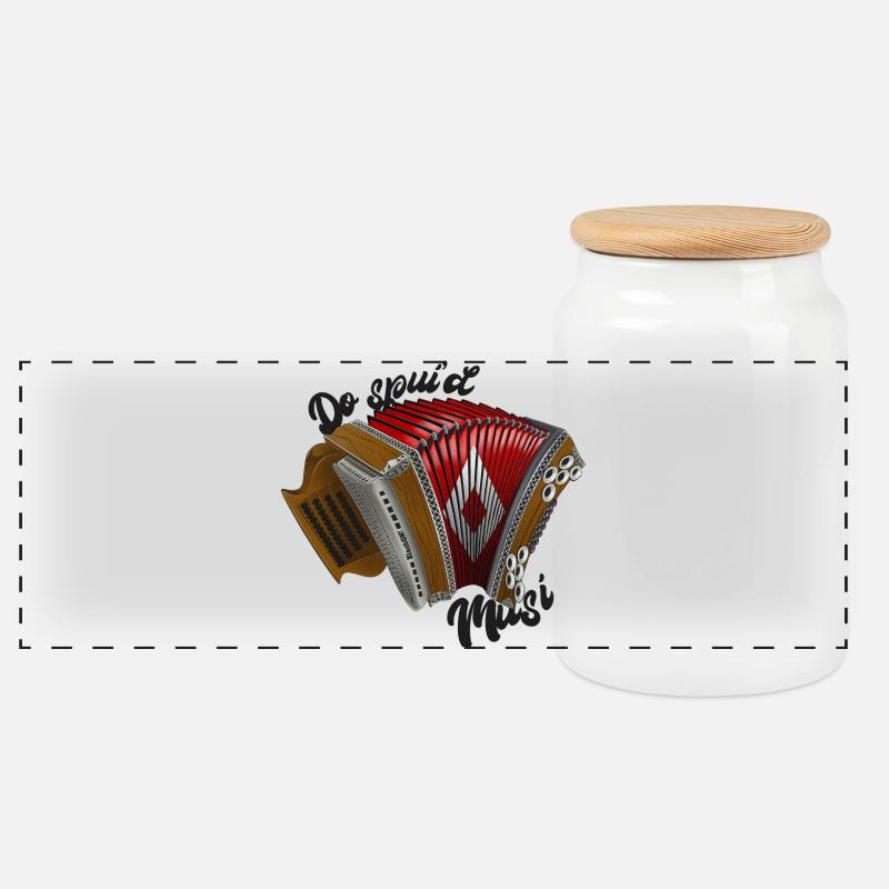 Do spui'd Musi // dunkel | ZiachON! - Panorama Keksdose mit Holzdeckel - Weiß