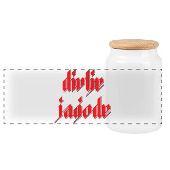 Divlje Jagode Bosnian Hard Rock Heavy Metal Jugo - Panorama Keksdose mit Holzdeckel - Weiß - Vorne