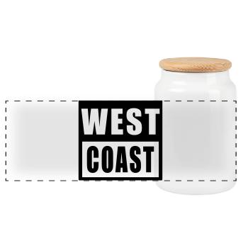 West Coast Design Hip Hop - Panoramic Cookie Jar with Wooden Lid - white - Front