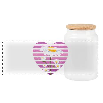 J’adore les tournesols - Boîte à biscuits avec couvercle en bois - blanc - Devant
