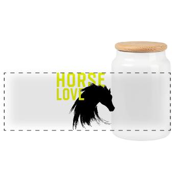 Reiten pferd horse love reitverein Pferdespruch mä - Boîte à biscuits avec couvercle en bois - blanc - Devant