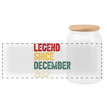 Légende depuis décembre 1992 - Boîte à biscuits avec couvercle en bois - blanc - Devant