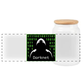 Darknet - Panorama Keksdose mit Holzdeckel - Weiß - Vorne