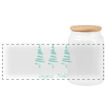 BONNE ANNEE. SAINT SYLVESTRE. NOUVELLE ANNÉE - Boîte à biscuits avec couvercle en bois - blanc - Devant
