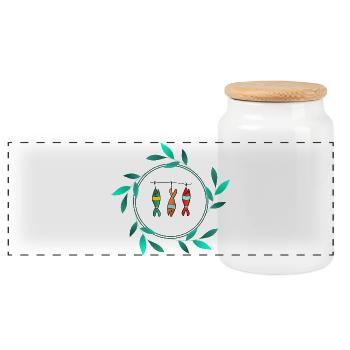NOËL. ANNEE. ANNIVERSAIRE. RETRAITE. FÊTE. COEUR. - Boîte à biscuits avec couvercle en bois - blanc - Devant