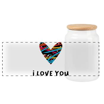 PAAR. ICH HABE GERADE GEHEIRATET. Junggesellinnenabschied. VALENTINSTAG. MARIES - Panorama Keksdose mit Holzdeckel - Weiß - Vorne