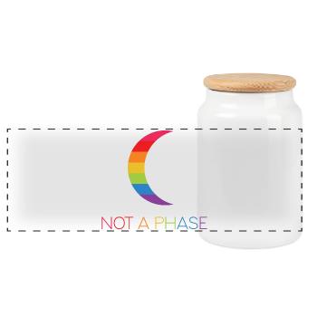 LGBTQ Pride Month - Keine Phase - LGBT - Panorama Keksdose mit Holzdeckel - Weiß - Vorne