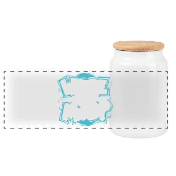 Where is my Mind | Cooles Streetwear-Typo-Design - Panorama Keksdose mit Holzdeckel - Weiß - Vorne