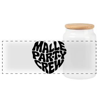 Malle Party Crew - Panorama Keksdose mit Holzdeckel - Weiß - Vorne