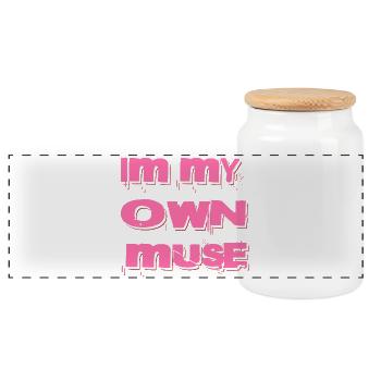 I'm My Own Inspiration – Grunge Empowerment - Panorama Keksdose mit Holzdeckel - Weiß - Vorne