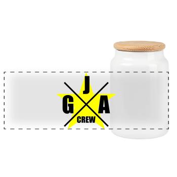 Jga Crew - Panorama Keksdose mit Holzdeckel - Weiß - Vorne
