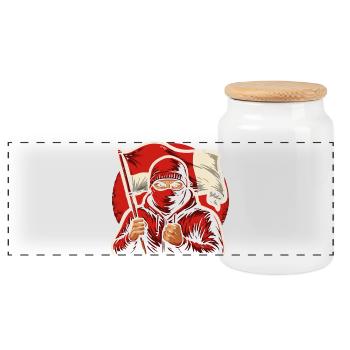Fans Köln Berlin Rot Weiss - Panorama Keksdose mit Holzdeckel - Weiß - Vorne