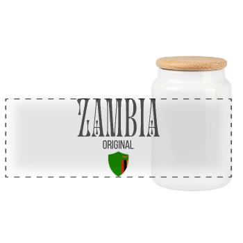 Sambischer Stolz, minimalistisches, elegantes Design - Panorama Keksdose mit Holzdeckel - Weiß - Vorne