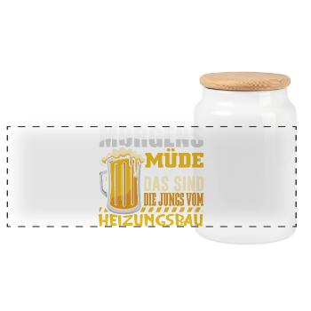 40th Birthday 40 Years Old Saying Gift - Panoramic Cookie Jar with Wooden Lid - white - Front