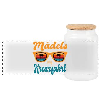 Look de partenaire de fête de filles en croisière - Boîte à biscuits avec couvercle en bois - blanc - Devant