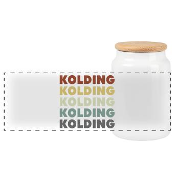 Kolding - Denmark - Dänemark - Skandinavien - Panorama Keksdose mit Holzdeckel - Weiß - Vorne