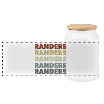 Randers - Denmark - Dänemark - Skandinavien - Panorama Keksdose mit Holzdeckel - Weiß - Vorne