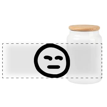 Œil latéral - Boîte à biscuits avec couvercle en bois - blanc - Devant